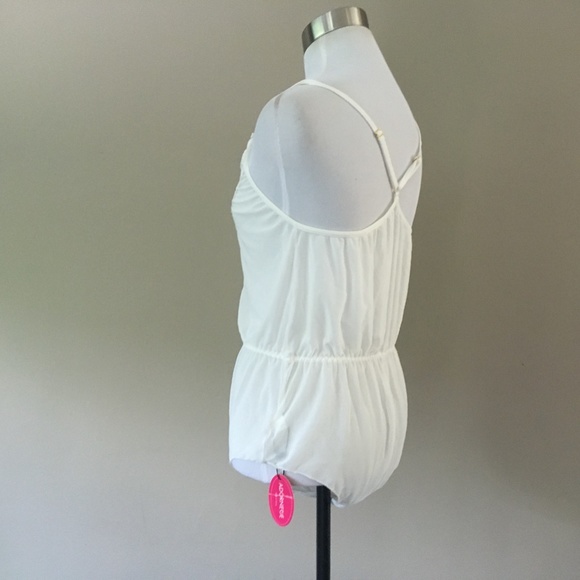 White Teddie Medium Sheer Adjustable Straps - Picture 4 of 9